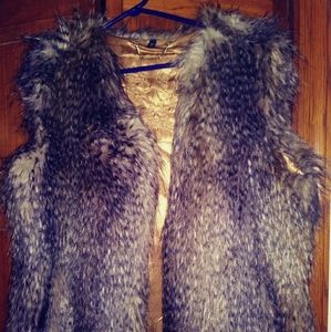 Faux fur vest